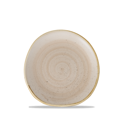 Churchill Stonecast Nutmeg Cream Round Trace Plate 7 1/4" (Pack of 12)
