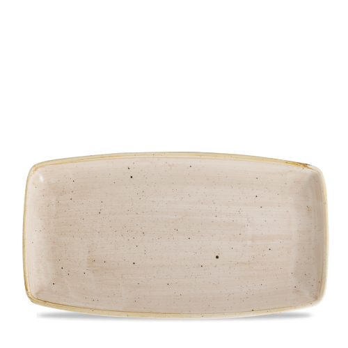 Churchill Stonecast Nutmeg Cream X Squared Oblong Plate 13 1/2" (Pack of 6)