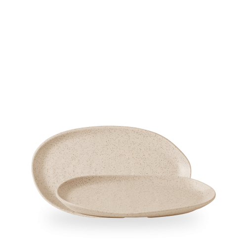 Churchill Stonecast Nutmeg Cream Natural Organic Platter 10 1/4 X 5 7/8 (Pack of 6)