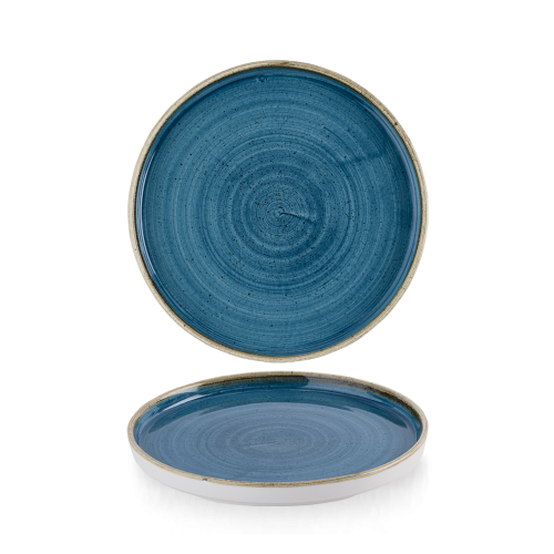 Churchill Stonecast Java Blue Walled Plate 8.25" (Pack of 6)
