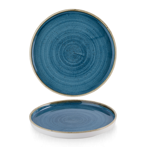 Churchill Stonecast Java Blue Walled Plate 10 2/8" (Pack of 6)