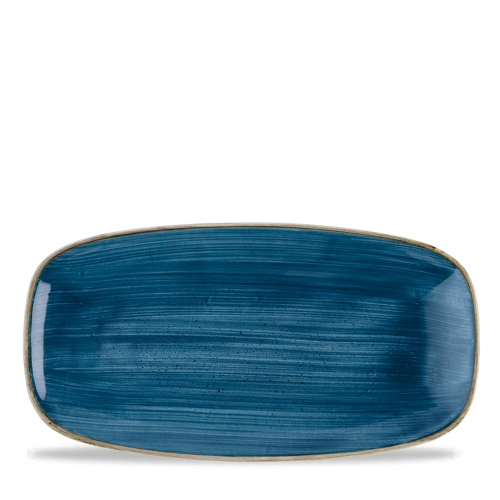 Churchill Stonecast Java Blue Chefs Oblong Plate 11 3/4x6" (Pack of 12)