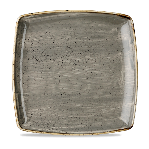 Churchill Stonecast Grey Deep Square Plate 26cm (Pack of 6)