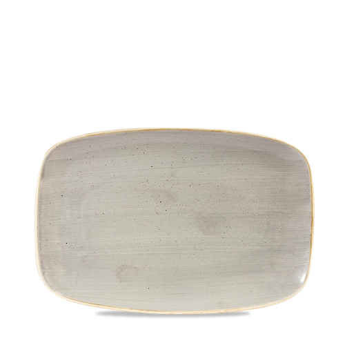 Churchill Stonecast Grey Chefs Oblong Plate 9.35"x6.2" (Pack of 12)