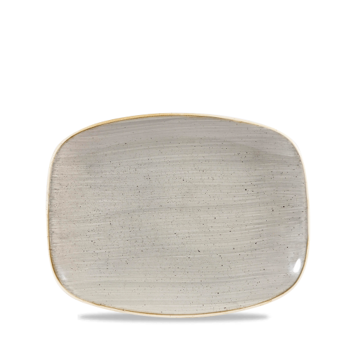 Churchill Stonecast Grey Chefs Oblong Plate 10.3"x8" (Pack of 12)