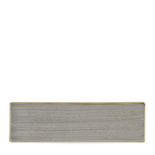 Churchill Stonecast Grey Oblong Plate 30x9cm (Pack of 6)