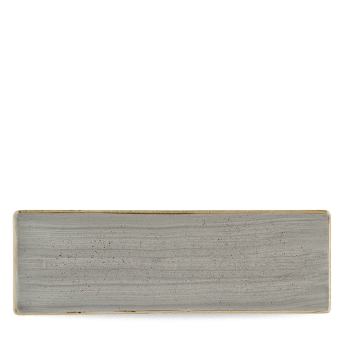 Churchill Stonecast Grey Oblong Plate 33x11cm (Pack of 6)