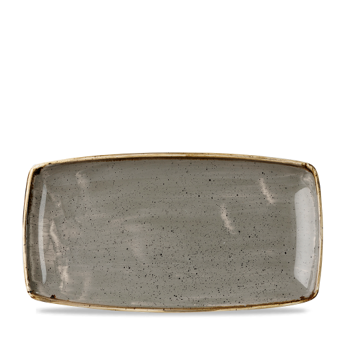 Churchill Stonecast Grey Oblong Plate 34.5cm (Pack of 6)