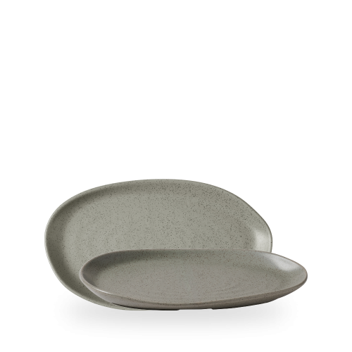 Churchill Stonecast Grey Natural Organic Platter 10 1/4 X 5 7/8 (Pack of 6)