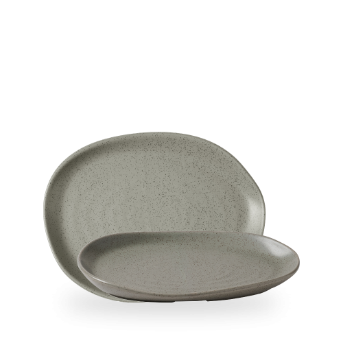 Churchill Stonecast Grey Natural Organic Platter 10 1/4 X 7 7/8 (Pack of 6)