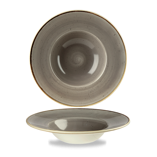 Churchill Stonecast Grey Profile Wide Rim Bowl Med 23.88cm (Pack of 12)