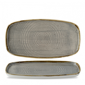 Churchill Stonecast Grey Oblong Chefs Plates 11 5/8X5 7/8" (Pack of 6)