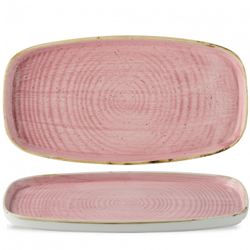 Churchill Stonecast Petal Pink Oblong Chefs Plates 12 5/8X7 1/4" (Pack of 6)