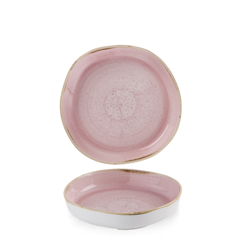 Churchill Stonecast Petal Pink Organic Walled Bowl 7 7/8" (Pack of 6)