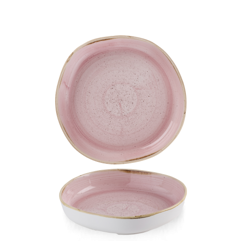 Churchill Stonecast Petal Pink Organic Walled Bowl 9 1/4" (Pack of 6)