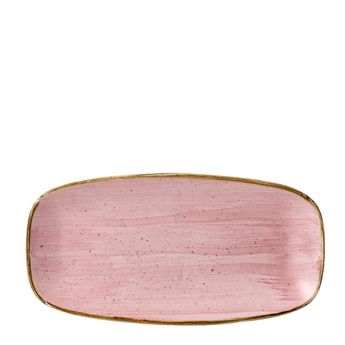 Churchill Stonecast Petal Pink Chefs Oblong Plate 11 3/4x6" (Pack of 12)