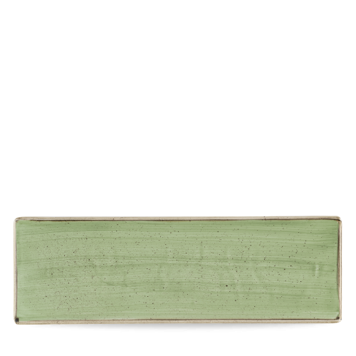 Churchill Stonecast Sage Green Oblong Plate 33x11cm (Pack of 6)