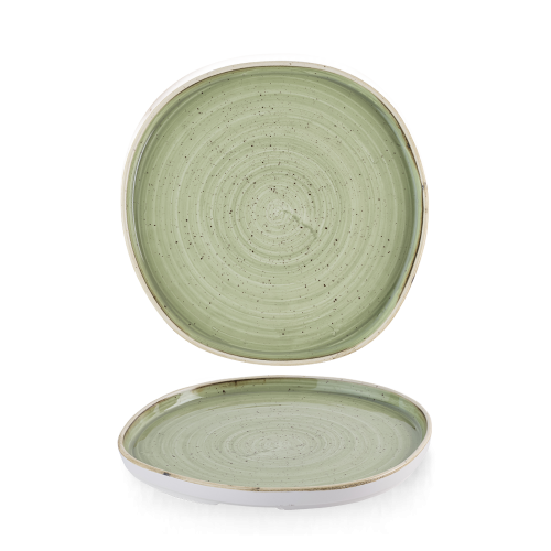 Churchill Stonecast Sage Green Organic Walled Plate 8 1/4" (Pack of 6)