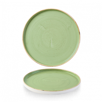 Churchill Stonecast Sage Green  Walled Plate 8.25" (Pack of 6)