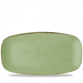 Churchill Stonecast Sage Green  Chefs Oblong Plate 13 7/8X7 3/8" (Pack of 6)