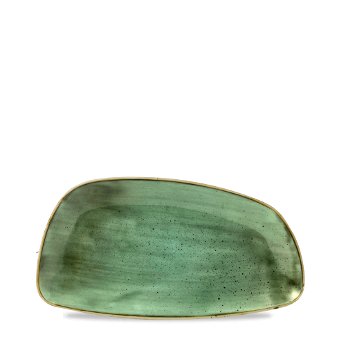 Churchill Stonecast Samphire Green Chefs Geo Plate 11 3/4x6 1/8" (Pack of 12)