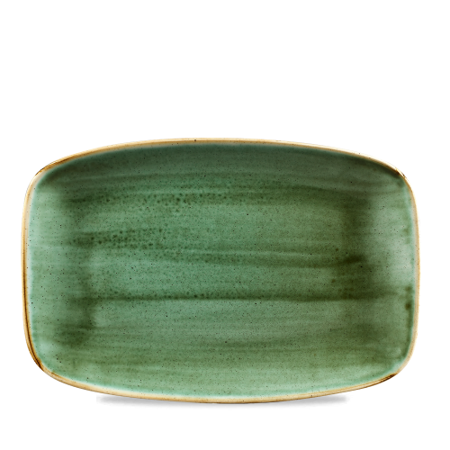 Churchill Stonecast Samphire Green Oblong Chefs Plate 12 X 7 4/5" (Pack of 6)