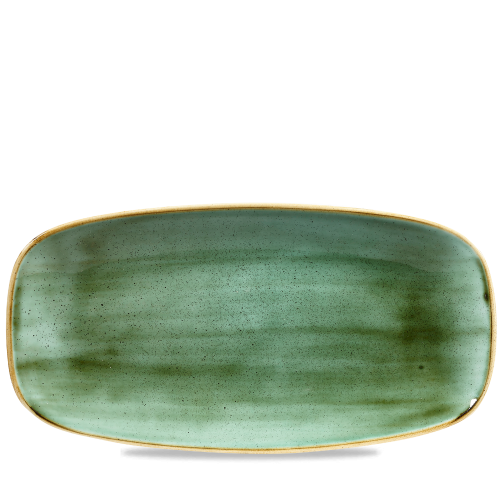Churchill Stonecast Samphire Green Chefs Oblong Plate 11 3/4x6" (Pack of 12)