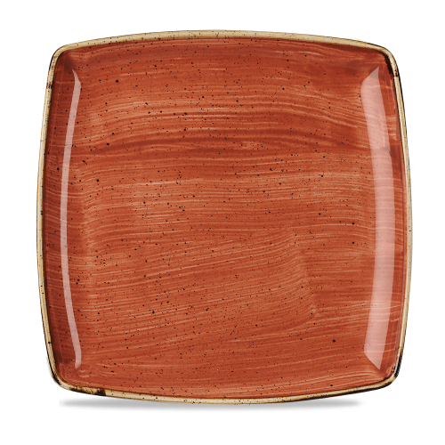 Churchill Stonecast Spiced Orange Deep Square Plate 26cm (Pack of 6)