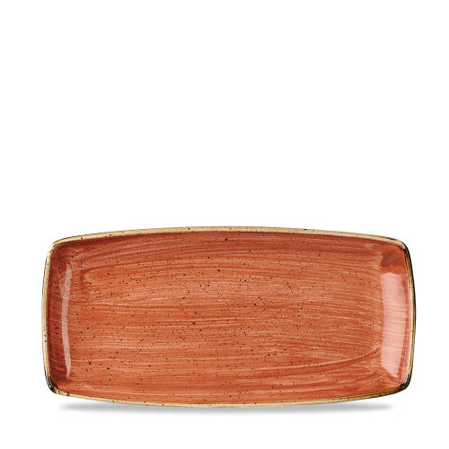Churchill Stonecast Spiced Orange Oblong Plate 29.5cm (Pack of 12)