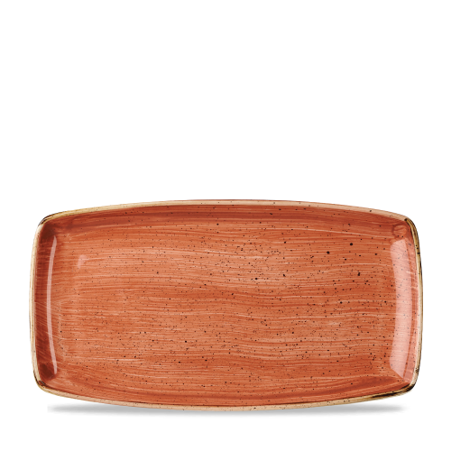 Churchill Stonecast Spiced Orange Oblong Plate 34.5cm (Pack of 6)