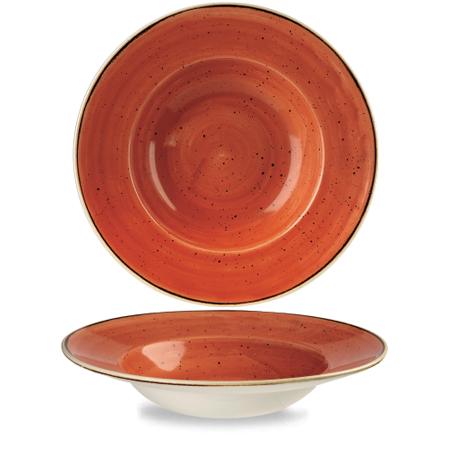 Churchill Stonecast Spiced Orange Profile Wide Rim Bowl Large 27.69cm (Pack of 12)