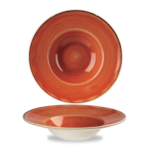 Churchill Stonecast Spiced Orange Profile Wide Rim Bowl Med 23.88cm (Pack of 12)