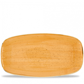 Churchill Stonecast Tangerine  Chefs Oblong Plate 13 7/8X7 3/8" (Pack of 6)