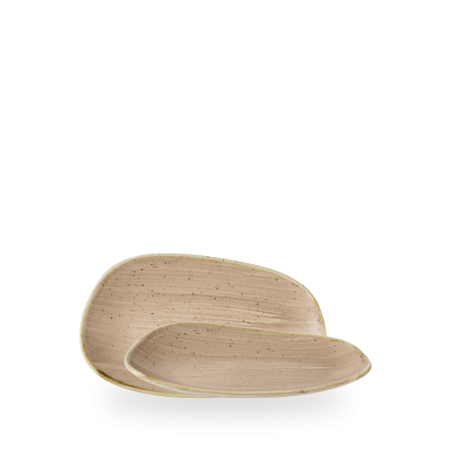 Churchill Stonecast Truffle Opal Organic Oblong Plate 22x13cm (Pack of 6)