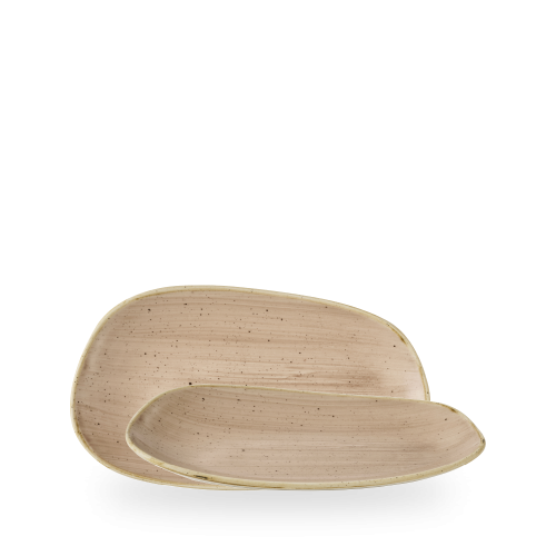 Churchill Stonecast Truffle Opal Organic Oblong Plate 26x15cm (Pack of 6)