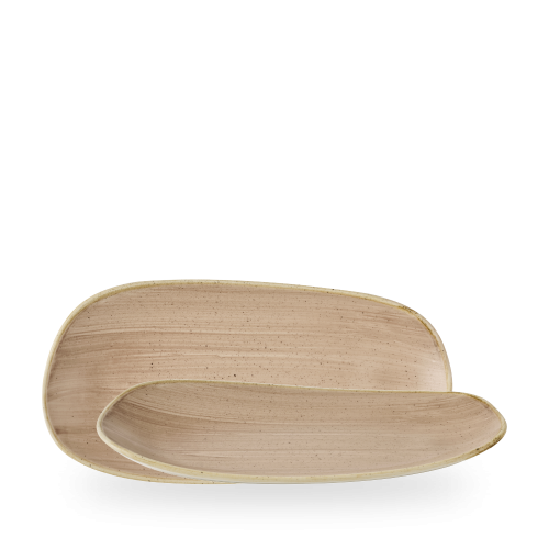 Churchill Stonecast Truffle Opal Organic Oblong Plate 30x15cm (Pack of 12)