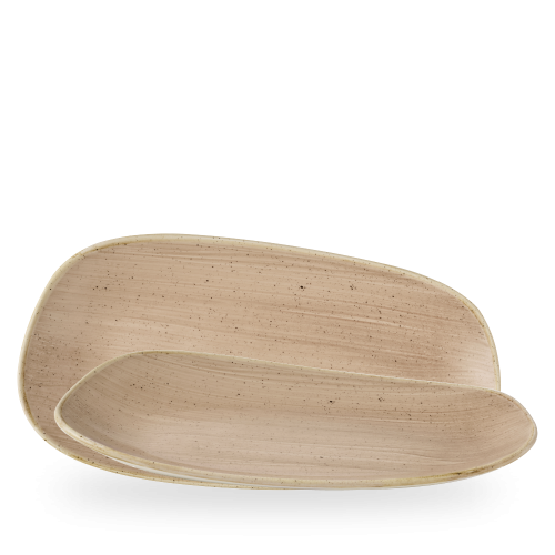 Churchill Stonecast Truffle Opal Organic Oblong Plate 35 X 18.5cm (Pack of 6)