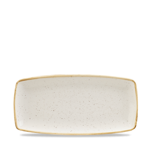 Churchill Stonecast Barley White X Squared Oblong Plate 29.5cm (Pack of 12)