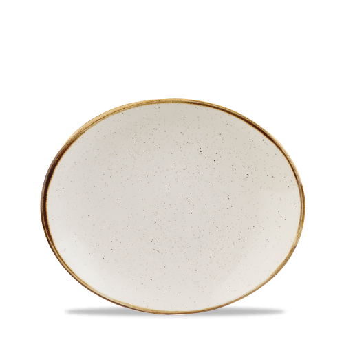 Churchill Stonecast Barley White Orbit Oval Coupe Plate 19.7cm (Pack of 12)