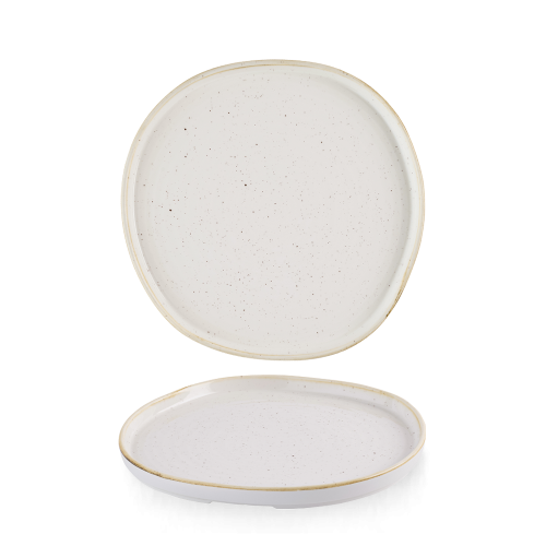 Churchill Stonecast Barley White Organic Walled Plate 8 1/4" (Pack of 6)