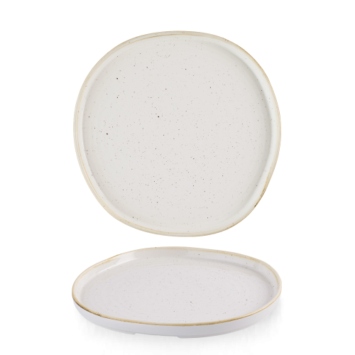 Churchill Stonecast Barley White Organic Walled Plate 10 1/2" (Pack of 6)