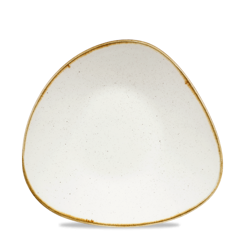 Churchill Stonecast Barley White Triangle Shallow Bowl 10 3/4"x10 1/2" (Pack of 12)