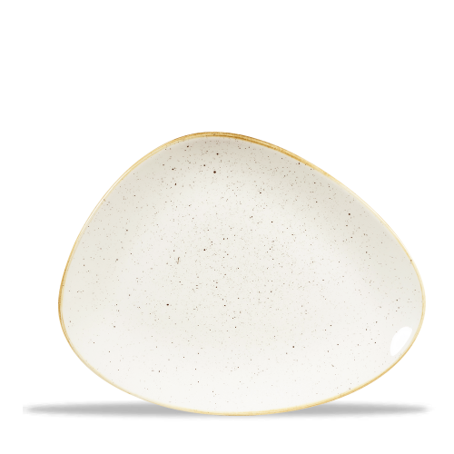 Churchill Stonecast Barley White Triangle Chefs Plate 10 3/8"x8" (Pack of 12)