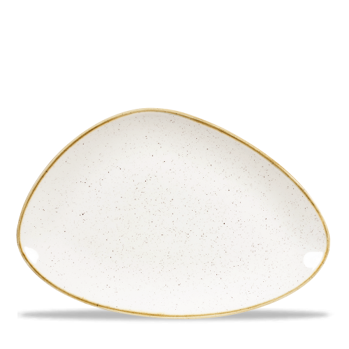 Churchill Stonecast Barley White Triangle Chefs Plate 12"x8" (Pack of 6)