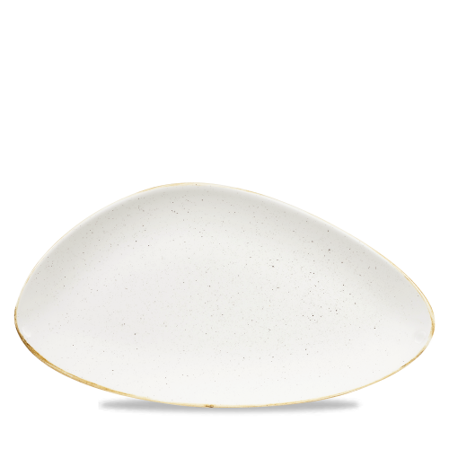 Churchill Stonecast Barley White Triangle Chefs Plate 13 3/4"x7 3/8" (Pack of 6)