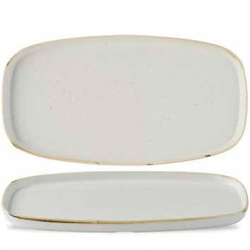 Churchill Stonecast Barley White Oblong Chefs Plates 12 5/8X7 1/4" (Pack of 6)