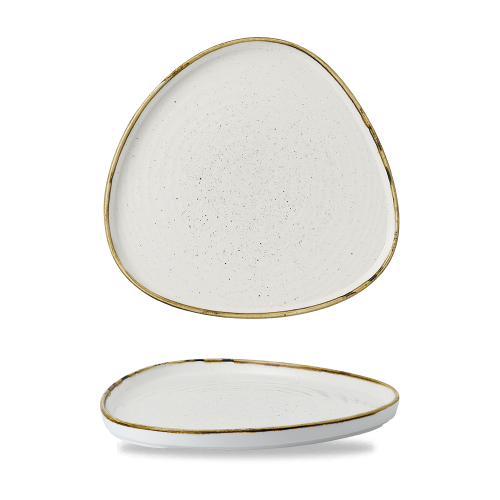 Churchill Stonecast Barley White Triangle Walled Chefs Plate 10 1/4" (Pack of 6)