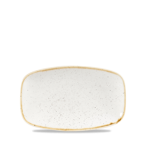 Churchill Stonecast Barley White Oblong Chefs Plate 7 4/5 X 4 3/4" (Pack of 12)