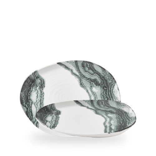 Churchill Tide Black Natural Oblong 10 1/4 X 7 7/8 (Pack of 6)