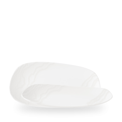 Churchill Tide White Opal Organic Oblong Plate 35x15cm (Pack of 12)